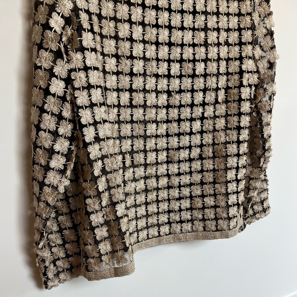 Weavs Gold and Black Shiny Embroidered Jacket Womens Size Medium - Picture 8 of 9